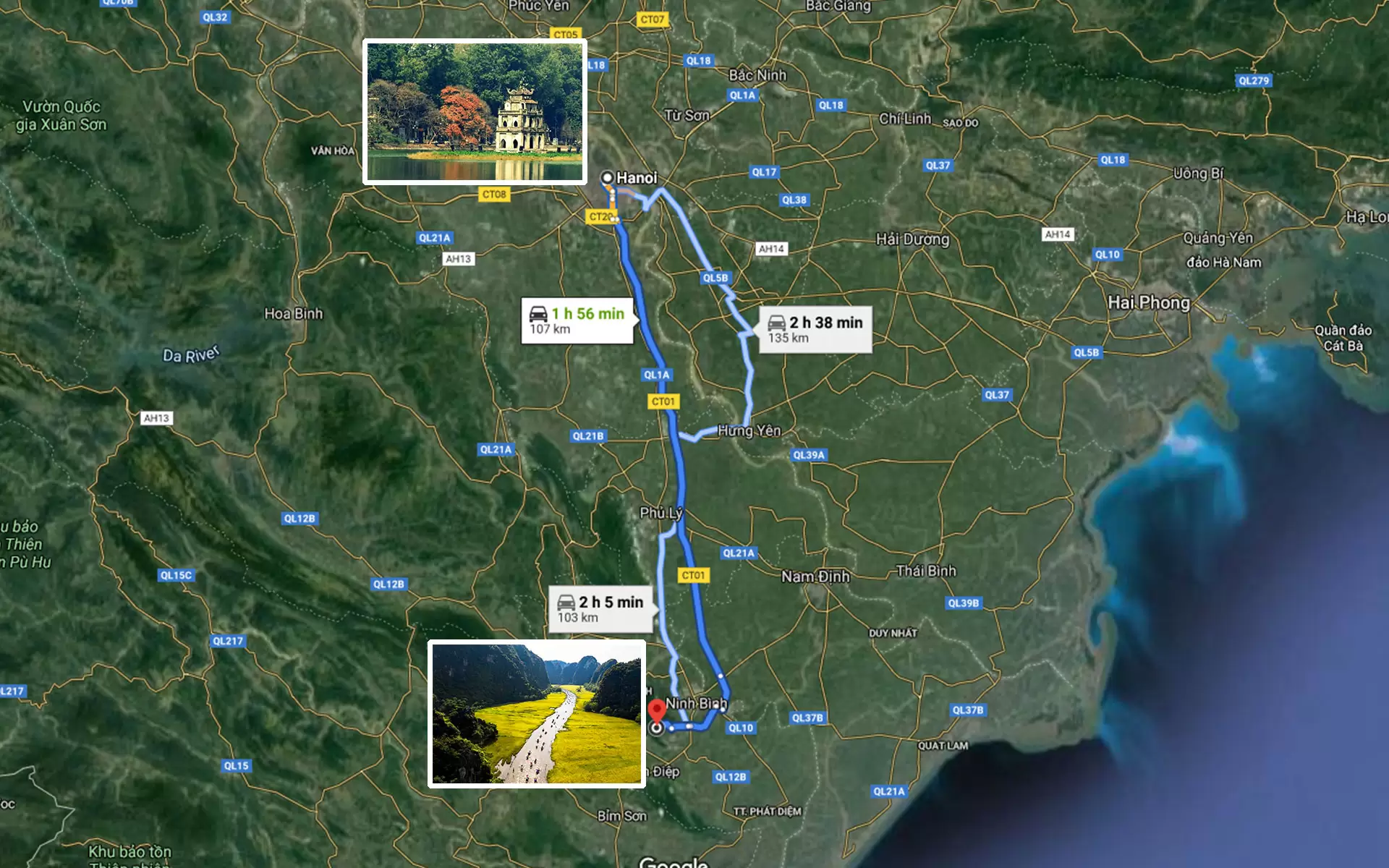 way to travel from Hanoi to Tam Coc – Bich Dong Complex