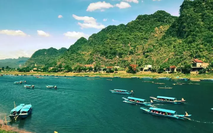 Boating on the river