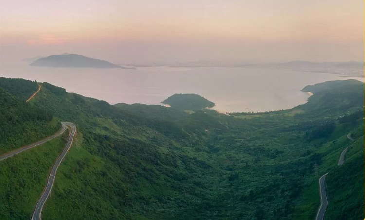 panorama view on Hai Van Pass